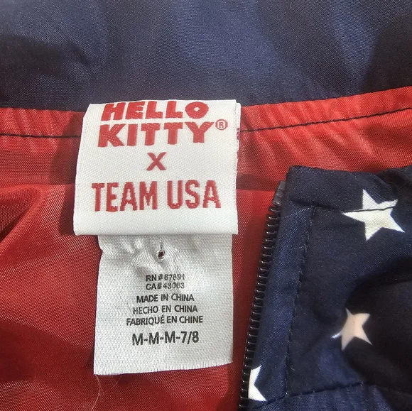 Team USA x Hello Kitty Olympic Windbreaker Size 7/8 - Picture 5 of 7